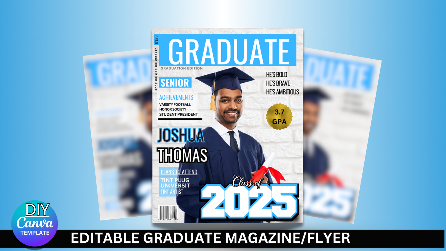 Graduate Magazine Cover Template