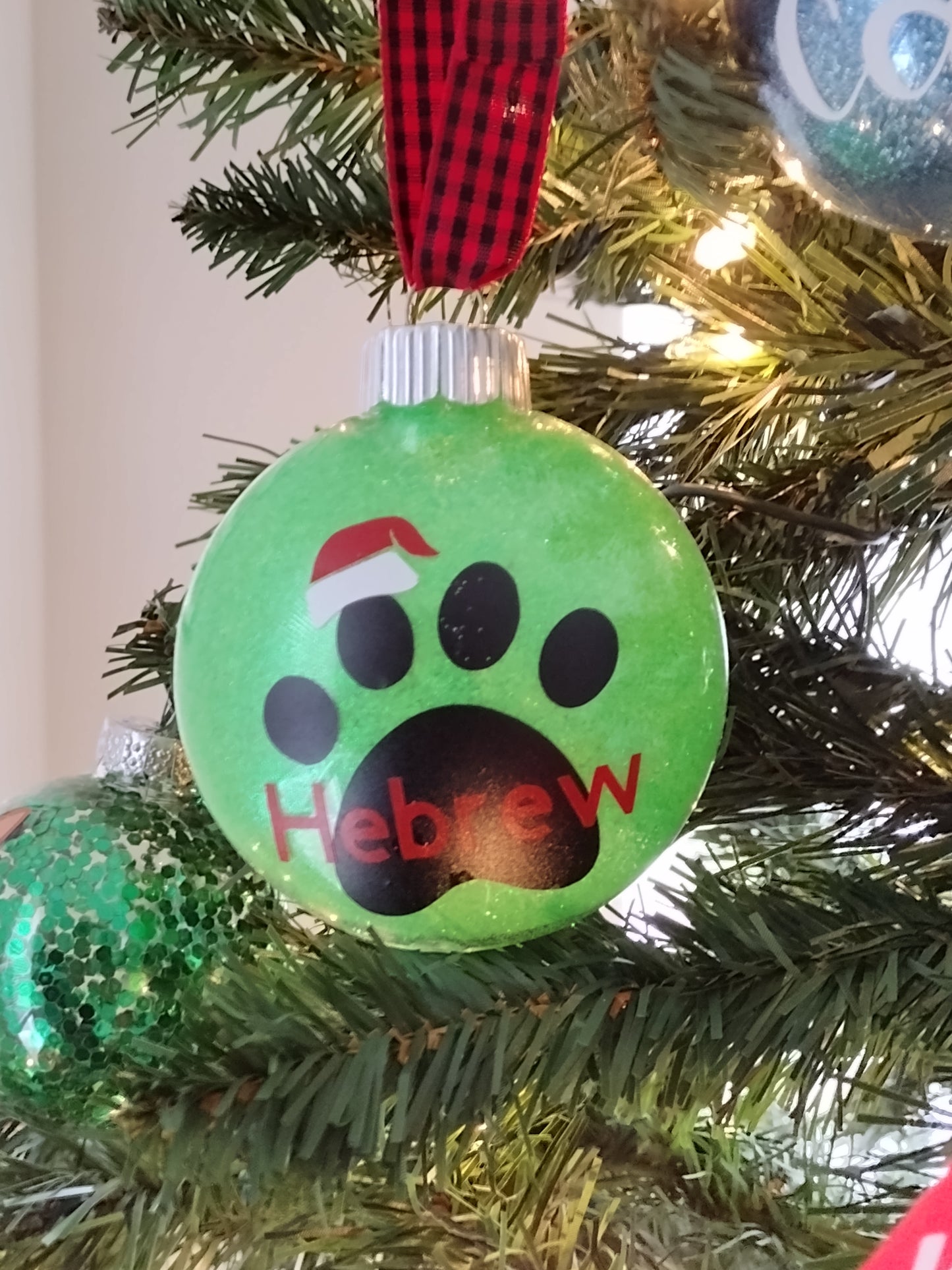 Custom glitter ornaments