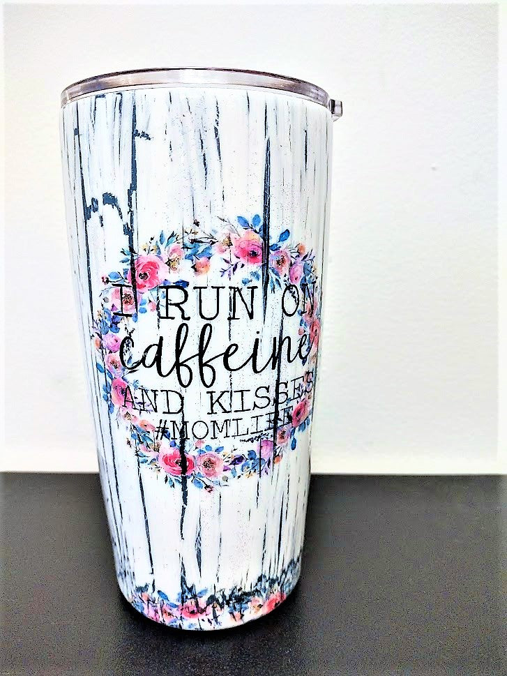 Painted crackle Tumbler-
