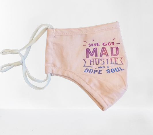 She got mad hustle facemask