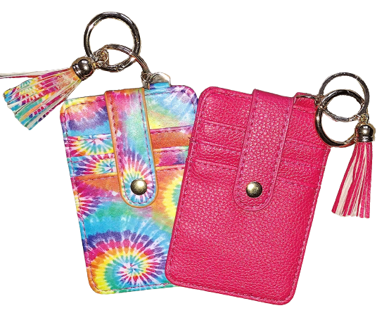 Credit card wallet keychains