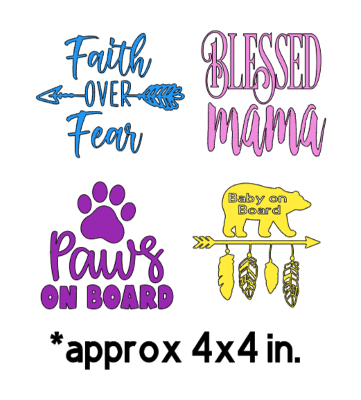 4' x4' Car Decals