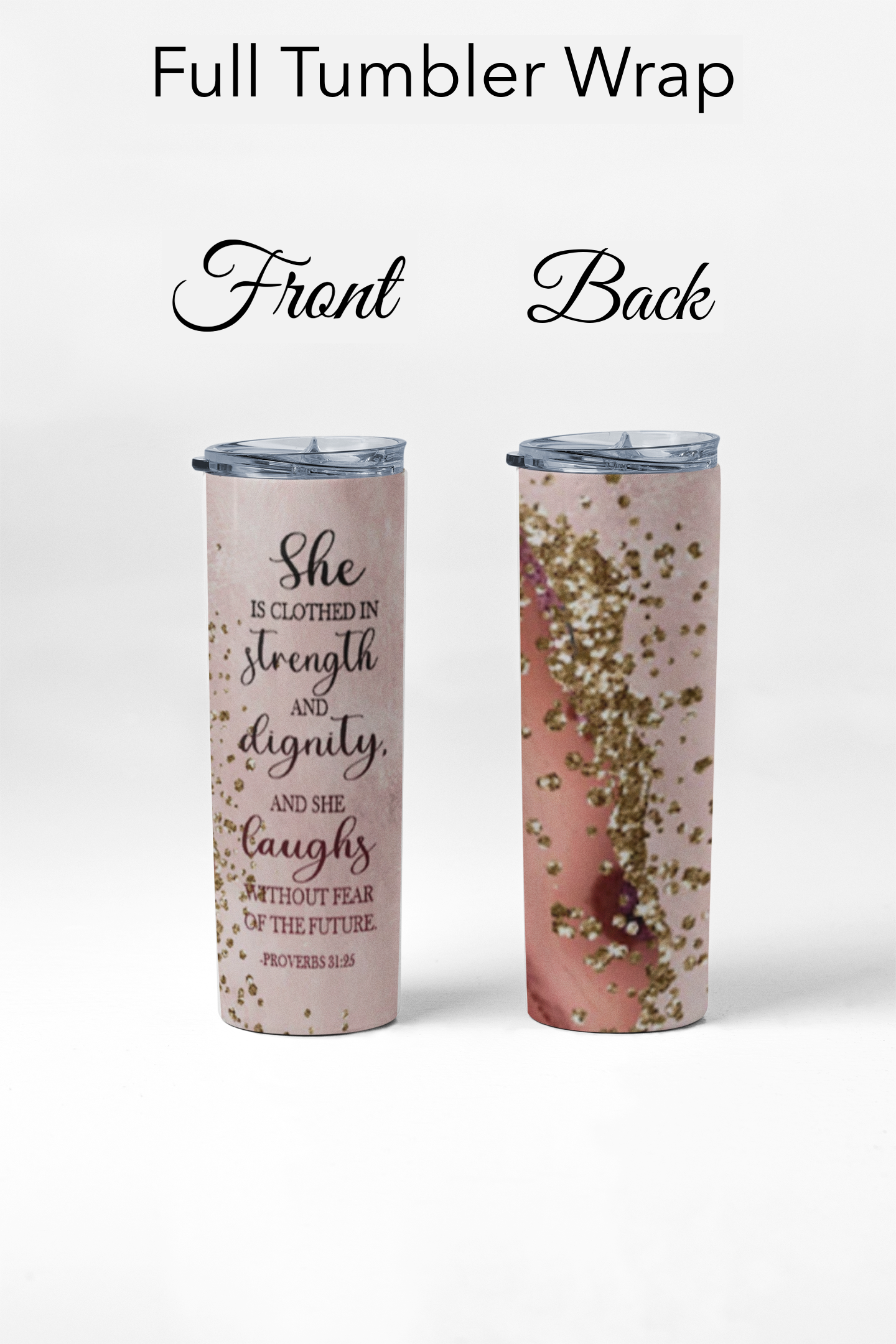 Full wrap Glitter Tumblers