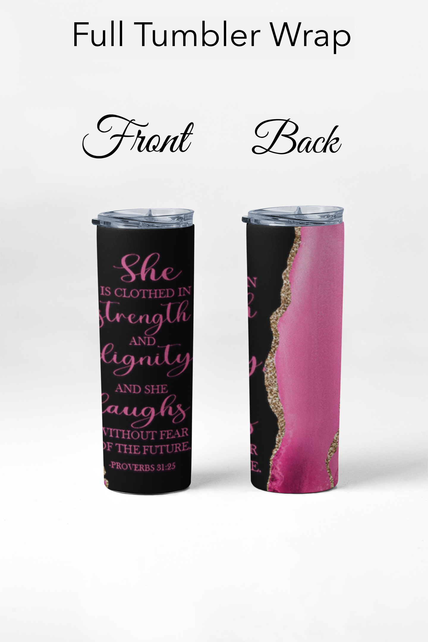 Full wrap Glitter Tumblers