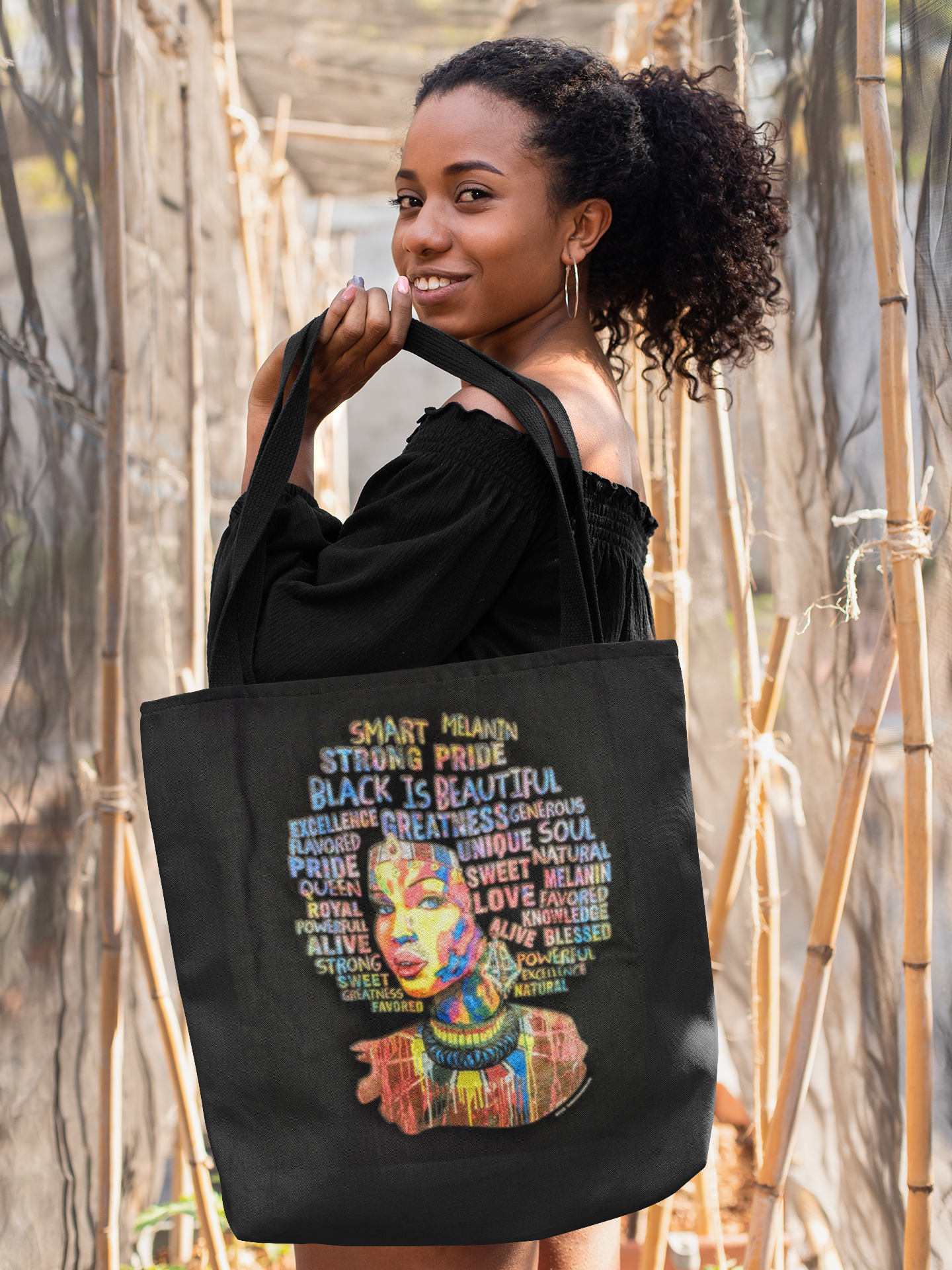 "My black is beautiful"- canvas Tote bag