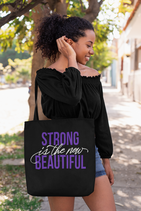 "Strong is the new beautiful" canvas Tote bag